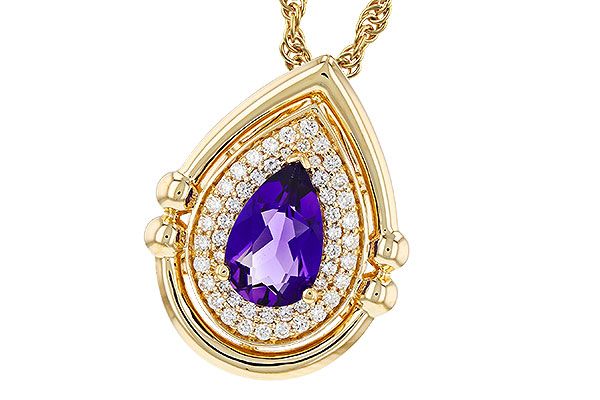 D293-64138: NECKLACE .70 AMETHYST .86 TGW (8x5MM AMY)