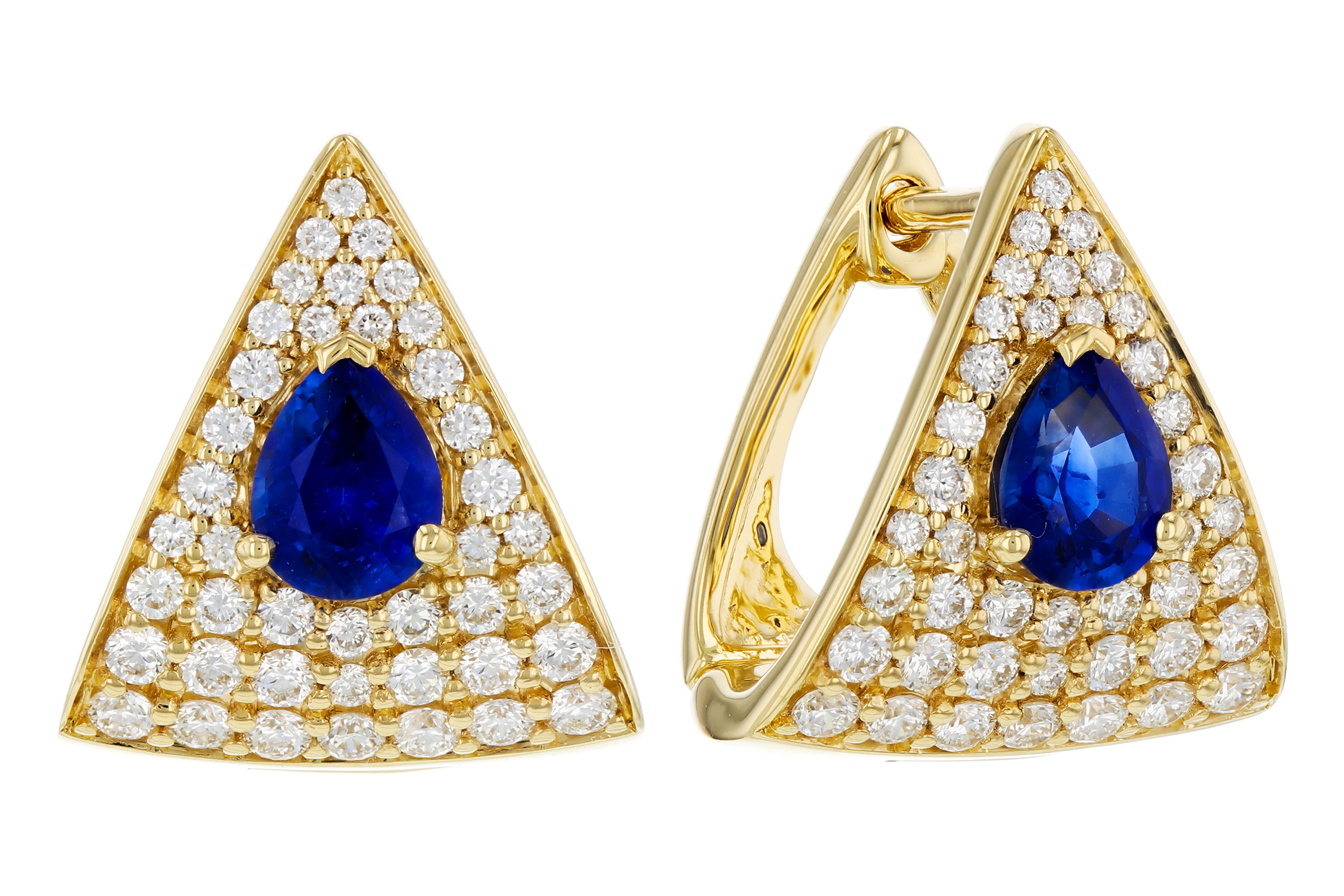 D293-65975: EARRINGS .65 TW SAPPHIRE 1.20 TGW (5x4MM SA)