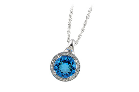 E205-48720: NECK 3.87 BLUE TOPAZ 4.01 TGW