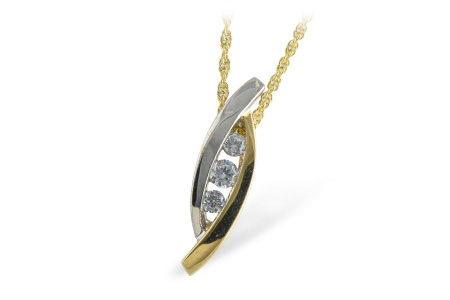 E205-54138: NECKLACE .13 BR .26 TW