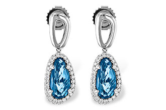 E208-25920: EARR 4.05 LONDON BLUE TOPAZ 4.36 TGW