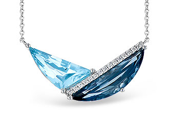 E290-94147: NECK 4.66 BLUE TOPAZ 4.75 TGW (18")