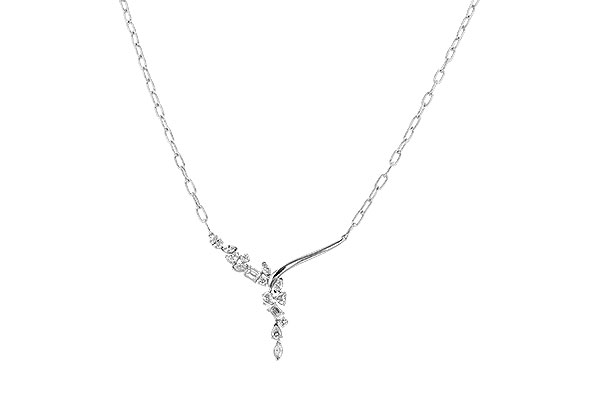 E291-88675: NECKLACE 1.22 TW FANCY CUT DIAMONDS (18")