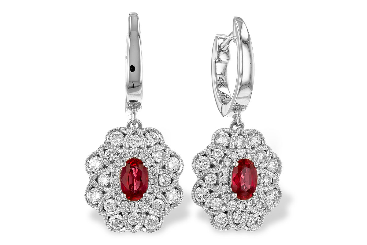 E291-89575: EARR .56 TW RUBY 1.30 TGW (5x3MM RUBY)