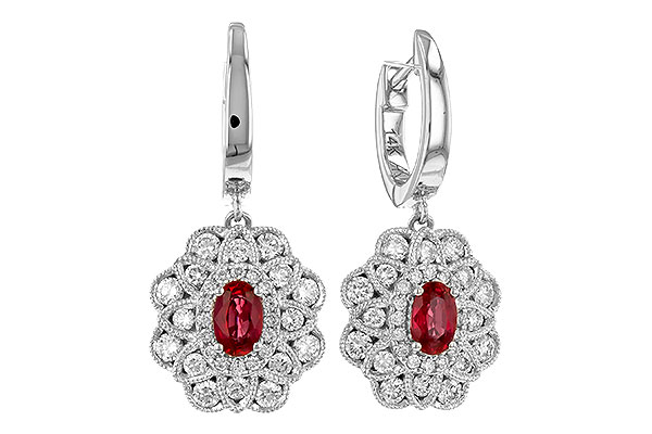 E291-89575: EARR .56 TW RUBY 1.30 TGW (5x3MM RUBY)