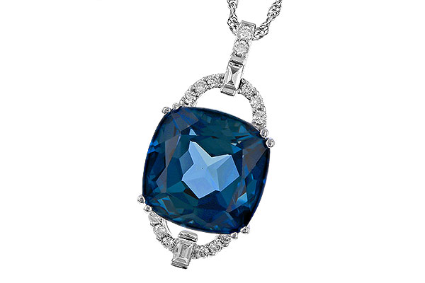 E292-74147: NECK 9.00 LONDON BLUE TOPAZ 9.20 TGW (12MM LBT)