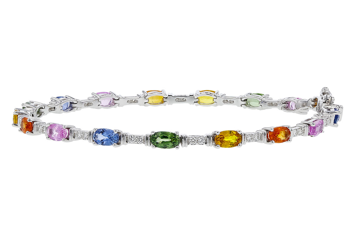 E292-75075: BRACELET 4.76 MULTI-COLOR SAPPH 5.08 TGW (7")