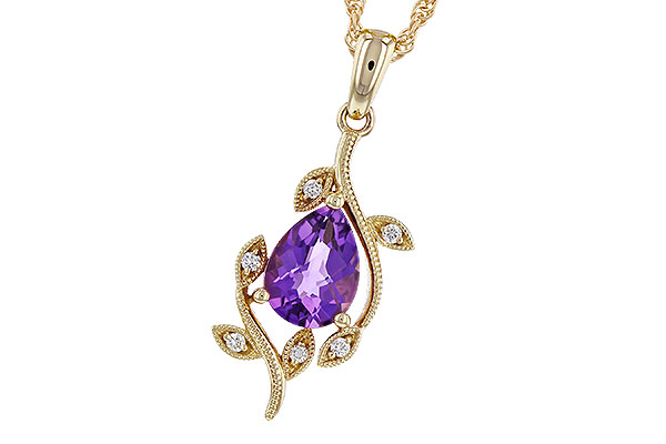 E292-75956: NECKLACE .88 AMETHYST .93 TGW (8x6MM AMY)