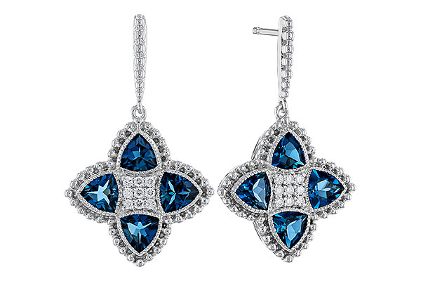 E292-77738: EARRINGS 1.73 LONDON BLUE TOPAZ 1.82 TGW