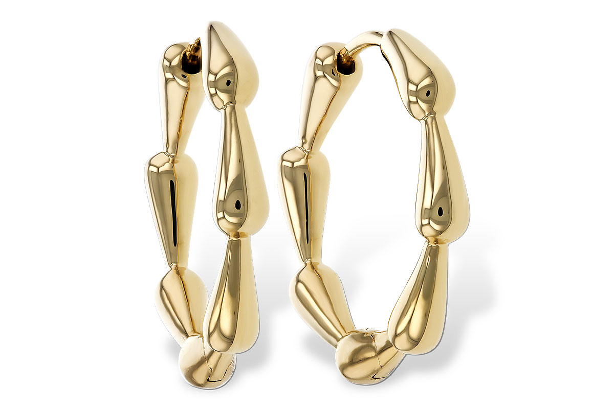 E292-78684: GOLD EARRINGS (21MM)