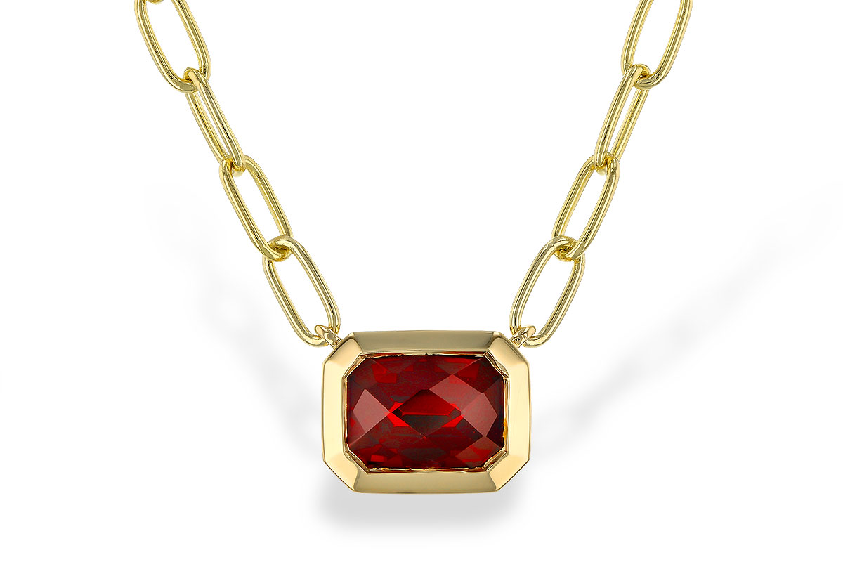 E292-78702: NECKLACE 1.45 GARNET (18")