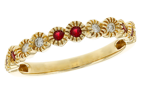 E292-79611: LDS WED RG .16 TW RUBY .25 TGW