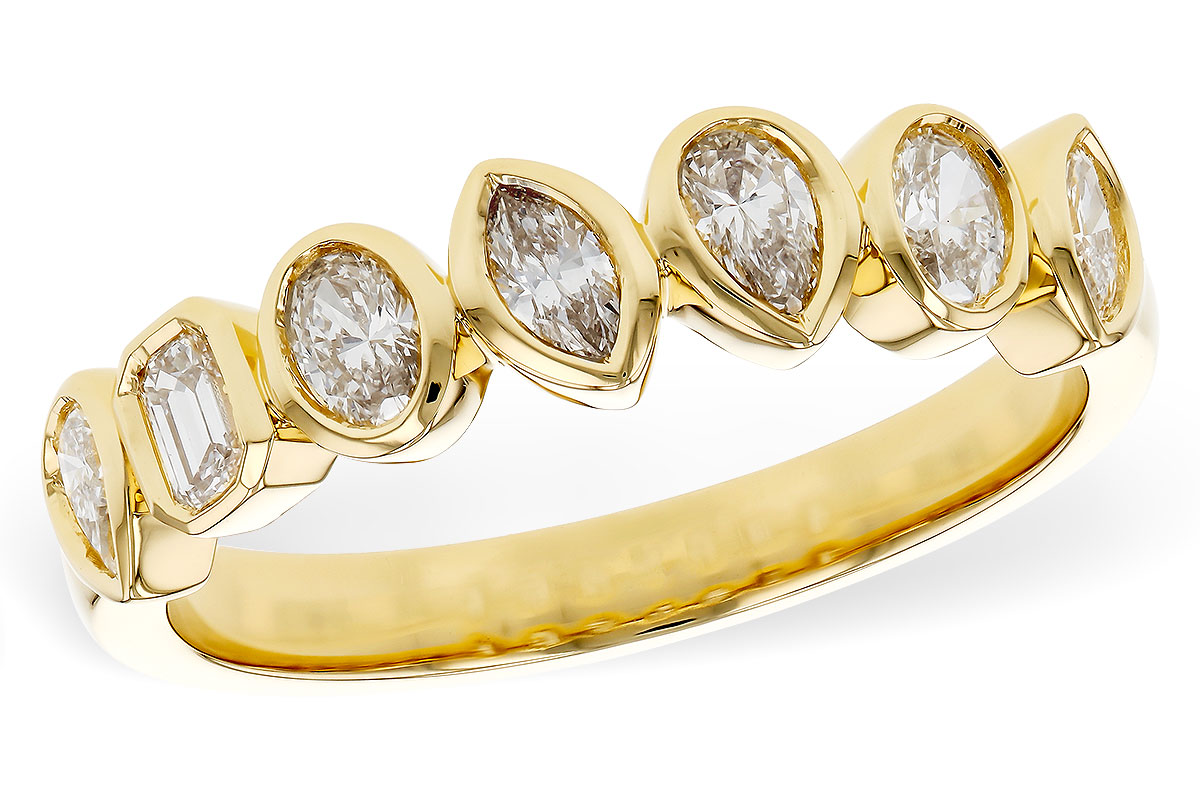 E292-79629: LDS DIA WED RG .62 TW FANCY CUT DIAS