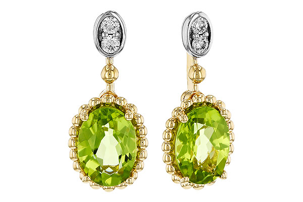 E292-80520: EARR 1.36 TW PERIDOT 1.42 TGW (7x5MM OV)