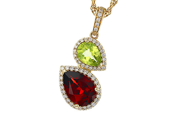 E292-81402: NECKLACE 2.74 SEMI-PREC (GAR,PER) 2.95 TGW