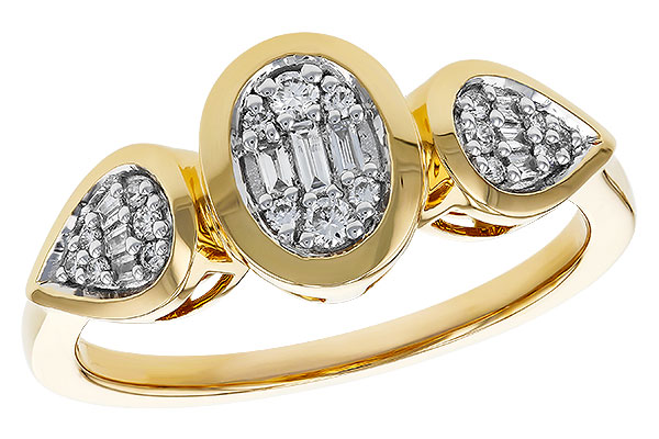 E292-81429: LDS DIA RG .07 TW BAGUETTE .17 TW