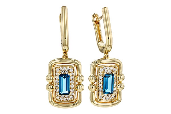 E293-64138: EARR .82 TW LONDON BLUE TOPAZ 1.00 TGW (6x3MM LBT)