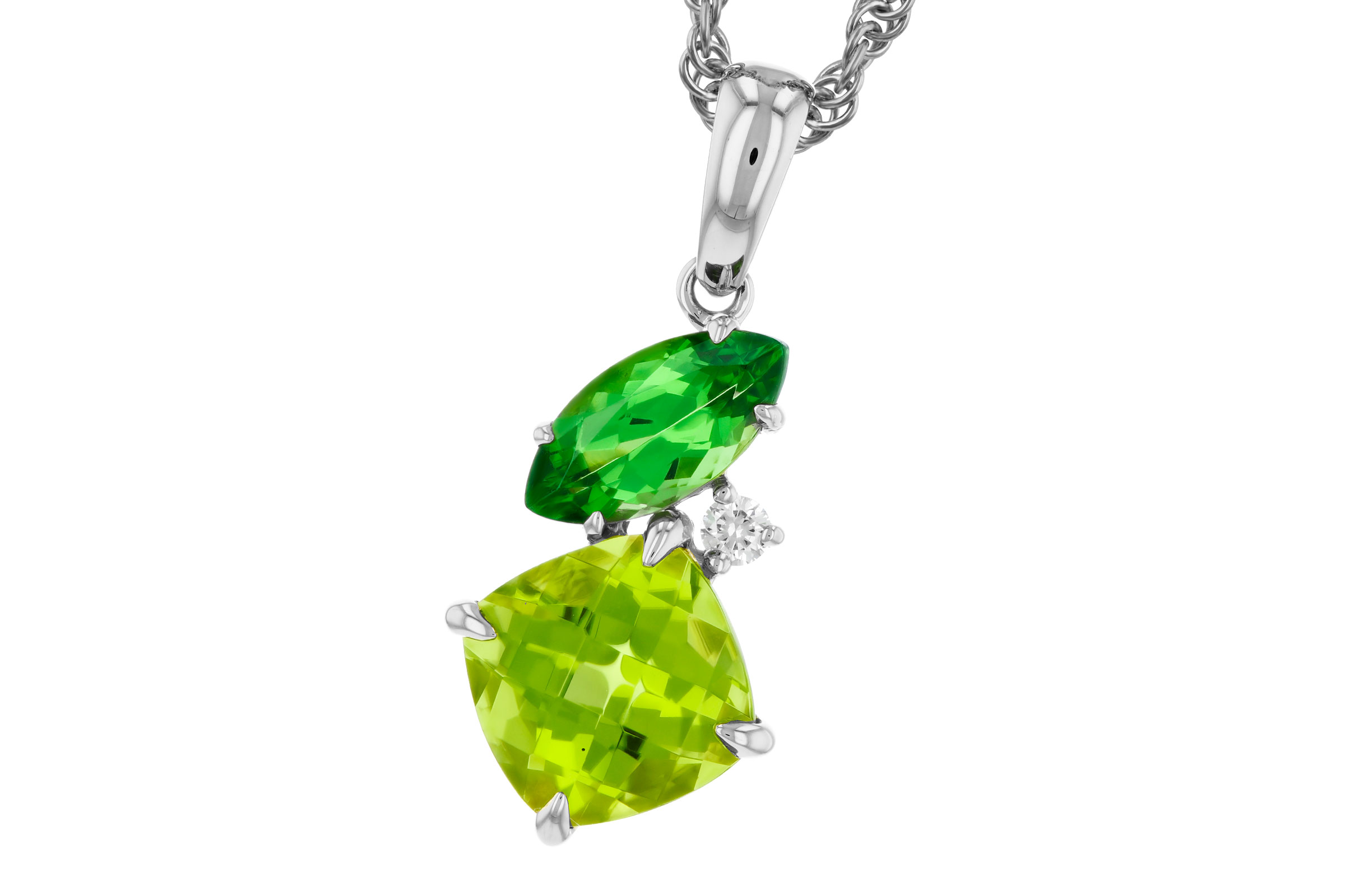 E293-66838: NECKLACE 1.97 TW SEMI-PREC (PER,TSAV) 2.00 TGW