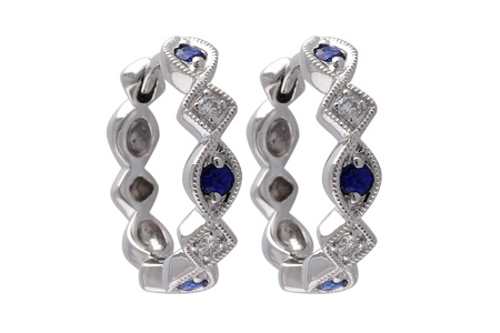 F019-09547: EARRINGS .20 SAPP .25 TGW