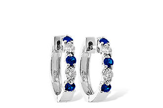 F019-12293: EARRINGS .33 SAPP .52 TGW