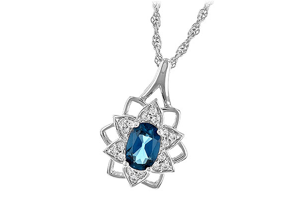 F207-34102: NECK .47 BLUE TOPAZ .56 TGW