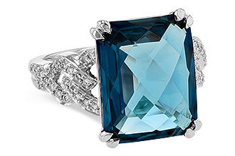 F208-18702: LDS RG 9.40 LONDON BLUE TOPAZ 9.60 TGW (15x12MM)