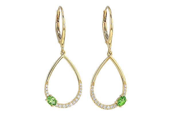 F208-25965: EARR .33 GREEN GARNET .49 TGW