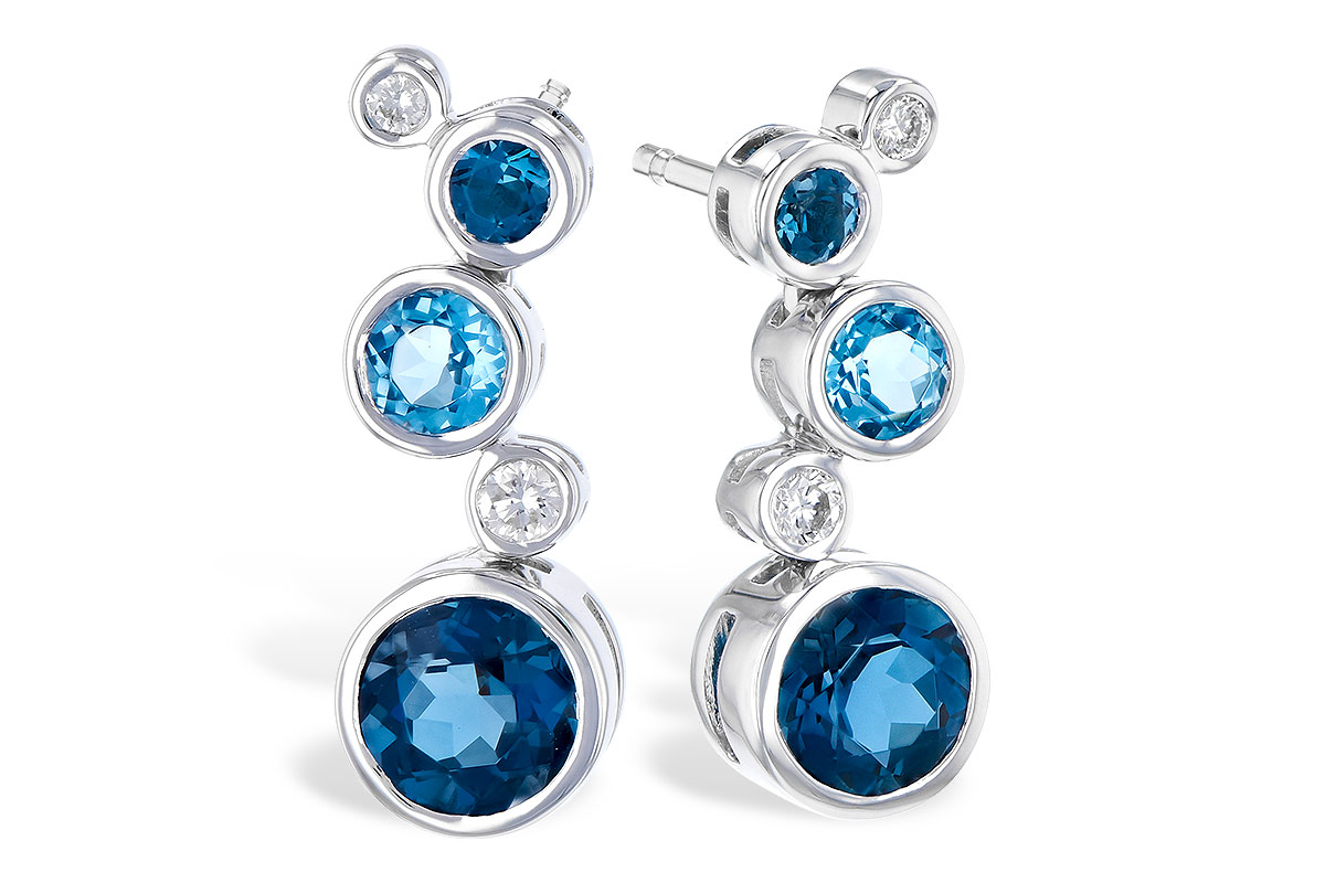 F290-97802: EARR 2.27 BLUE TOPAZ 2.40 TGW