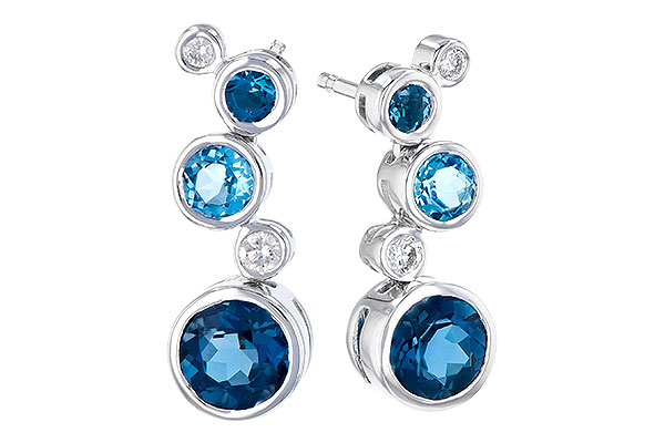 F290-97802: EARR 2.27 BLUE TOPAZ 2.40 TGW