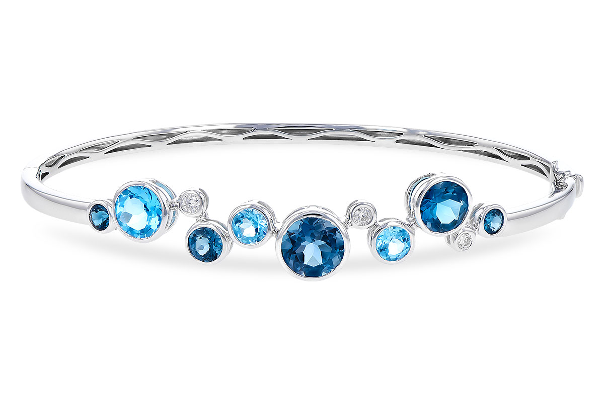 F291-82302: BANGLE 3.95 TW BLUE TOPAZ 4.06 TGW