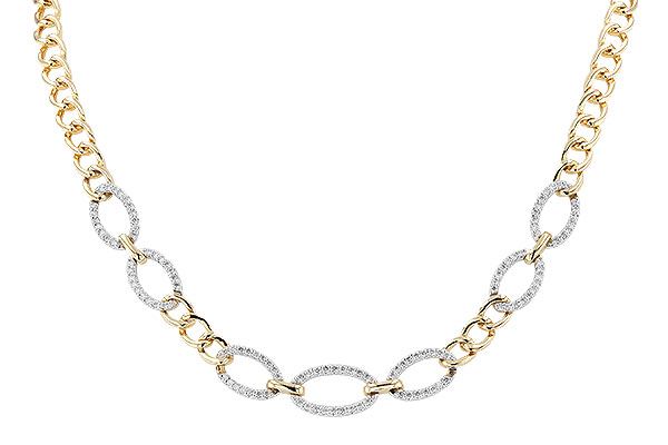 F291-84129: NECKLACE 1.12 TW (17")(INCLUDES BAR LINKS)
