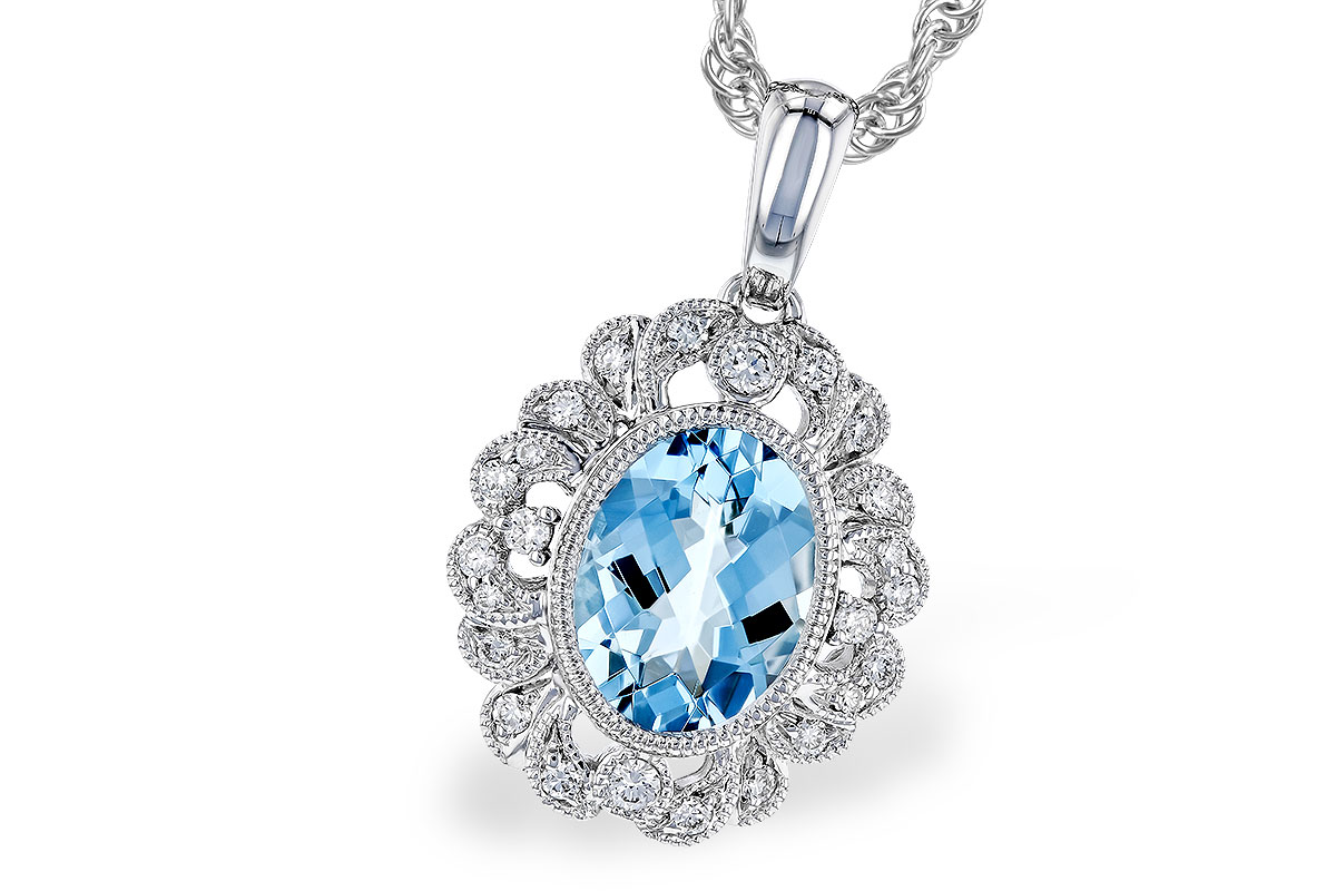 F291-84147: NECK .98 AQUA 1.12 TGW (8x6MM AQ)
