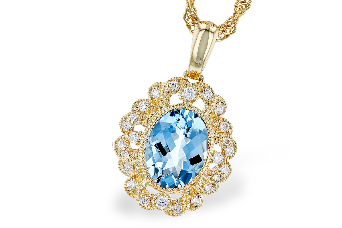 F291-84147: NECK .98 AQUA 1.12 TGW (8x6MM AQ)