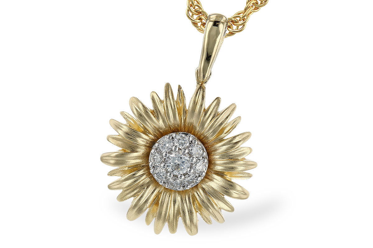 F291-85956: B291-85057 WITH YG PETALS / WG SETTING .10 TW