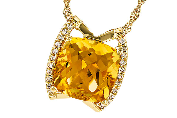 F291-86902: NECKLACE 3.74 CITRINE 3.85 TGW (10MM CIT)