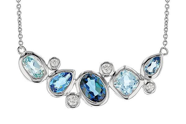 F291-87738: NECK 2.57 BLUE TOPAZ TW 2.72 TGW (18")