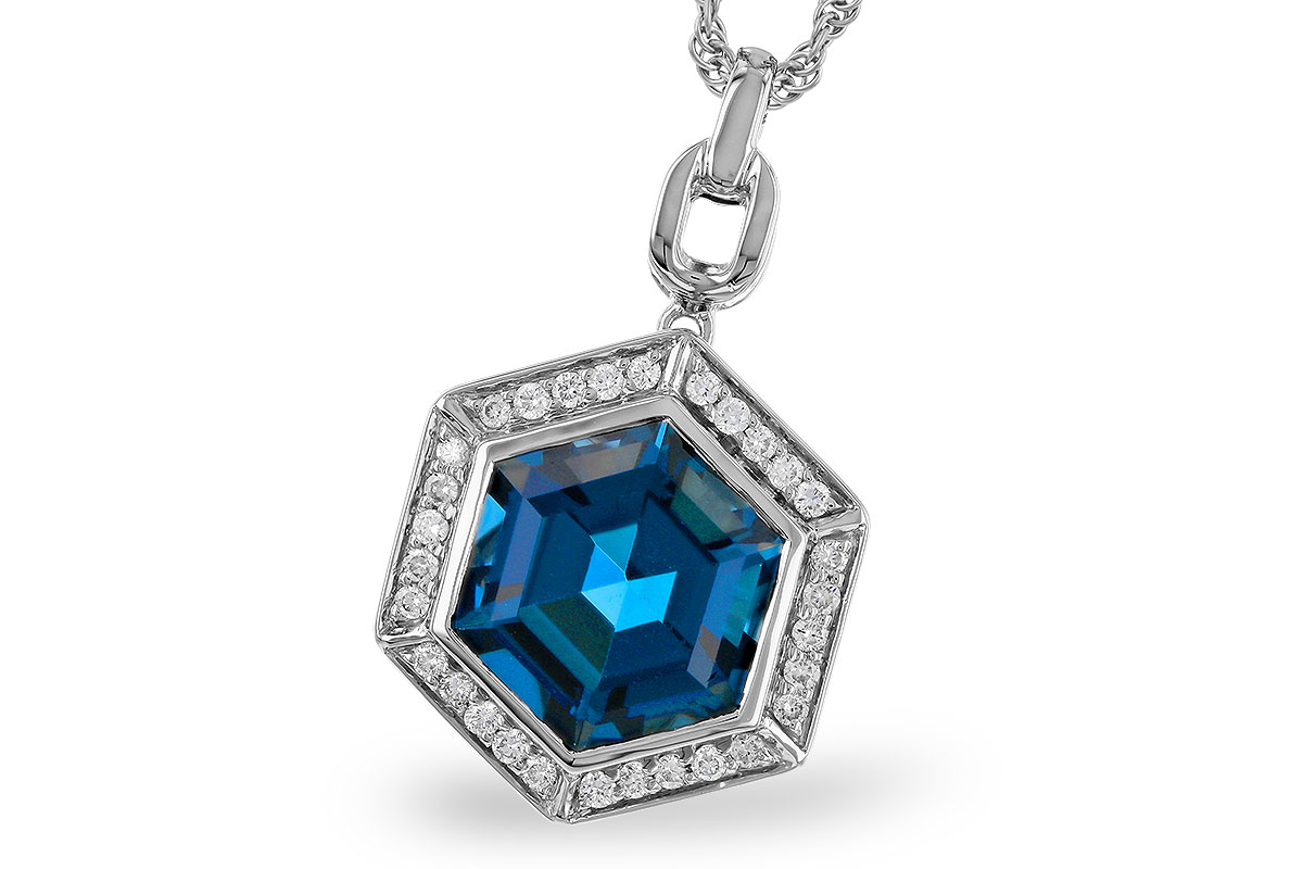 F292-75047: NECK 3.40 LONDON BLUE TOPAZ 3.55 TGW (9MM LBT)