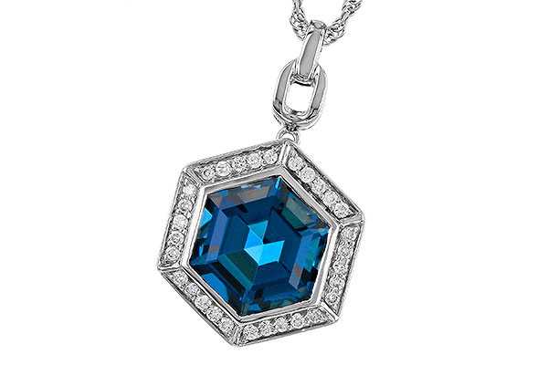 F292-75047: NECK 3.40 LONDON BLUE TOPAZ 3.55 TGW (9MM LBT)
