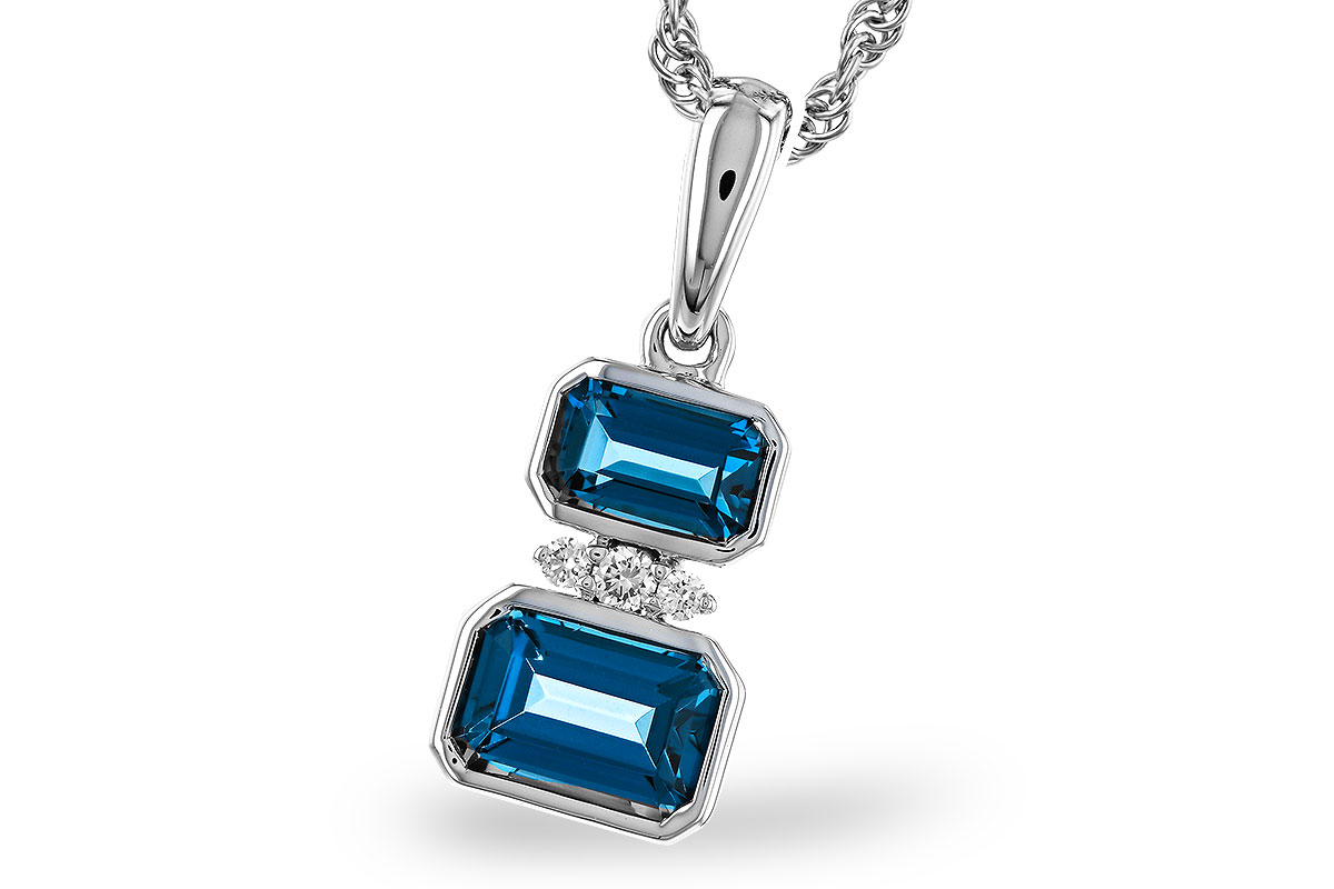 F292-75056: NECK .95 TW LONDON BLUE TOPAZ .98 TGW