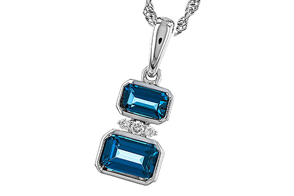 F292-75056: NECK .95 TW LONDON BLUE TOPAZ .98 TGW