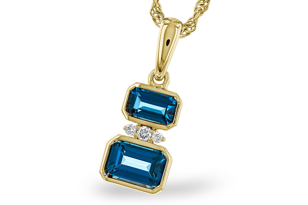 F292-75056: NECK .95 TW LONDON BLUE TOPAZ .98 TGW