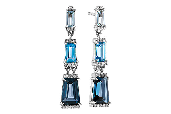 F292-76847: EARRINGS 2.55 BLUE TOPAZ 2.62 TGW