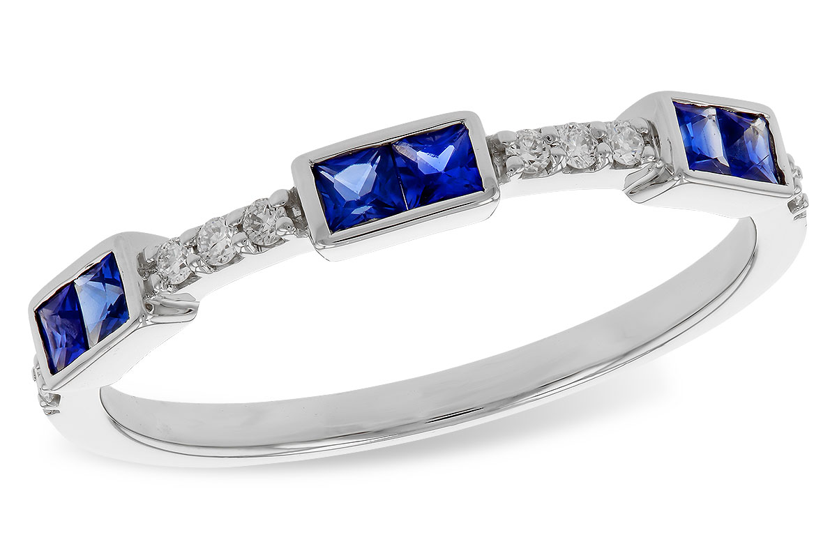 F292-76902: LDS WED RG .36 SAPPHIRE .43 TGW