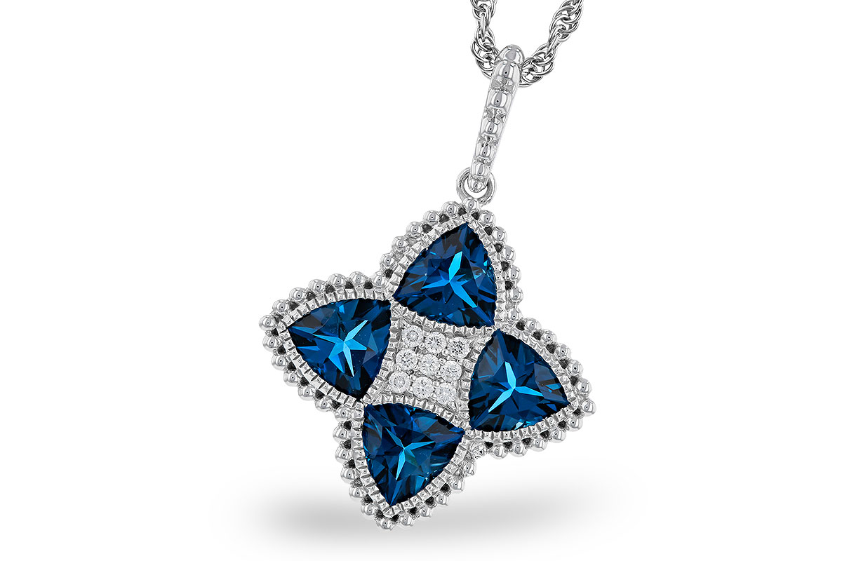 F292-77738: NECKLACE 2.79 LONDON BLUE TOPAZ 2.85 TGW