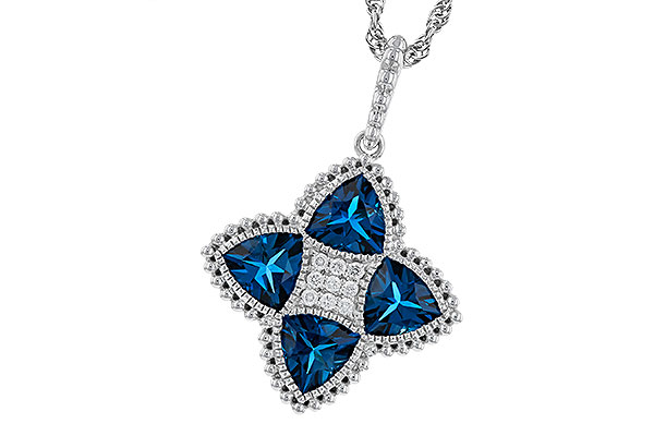 F292-77738: NECKLACE 2.79 LONDON BLUE TOPAZ 2.85 TGW