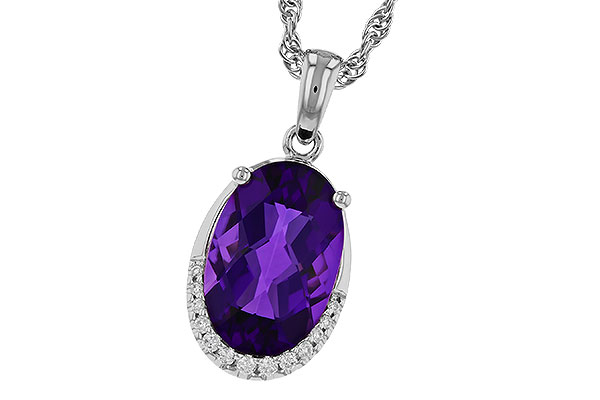 F292-81365: NECKLACE 2.70 AMETHYST 2.76 TGW (12x8MM OV)