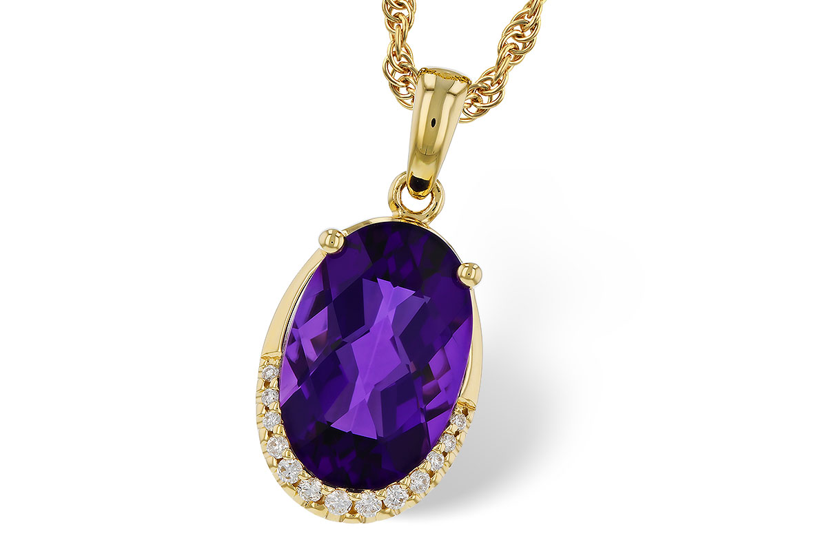 F292-81365: NECKLACE 2.70 AMETHYST 2.76 TGW (12x8MM OV)