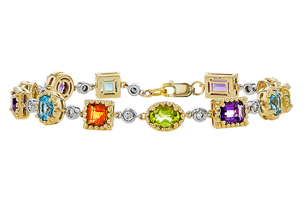 F292-81402: BRACELET 4.63 SEMI-PREC (AMY,BT,CIT,PER) 5.05 TGW