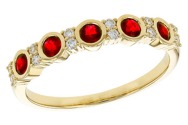 F292-81420: LDS WED RG .33 TW RUBY .45 TGW