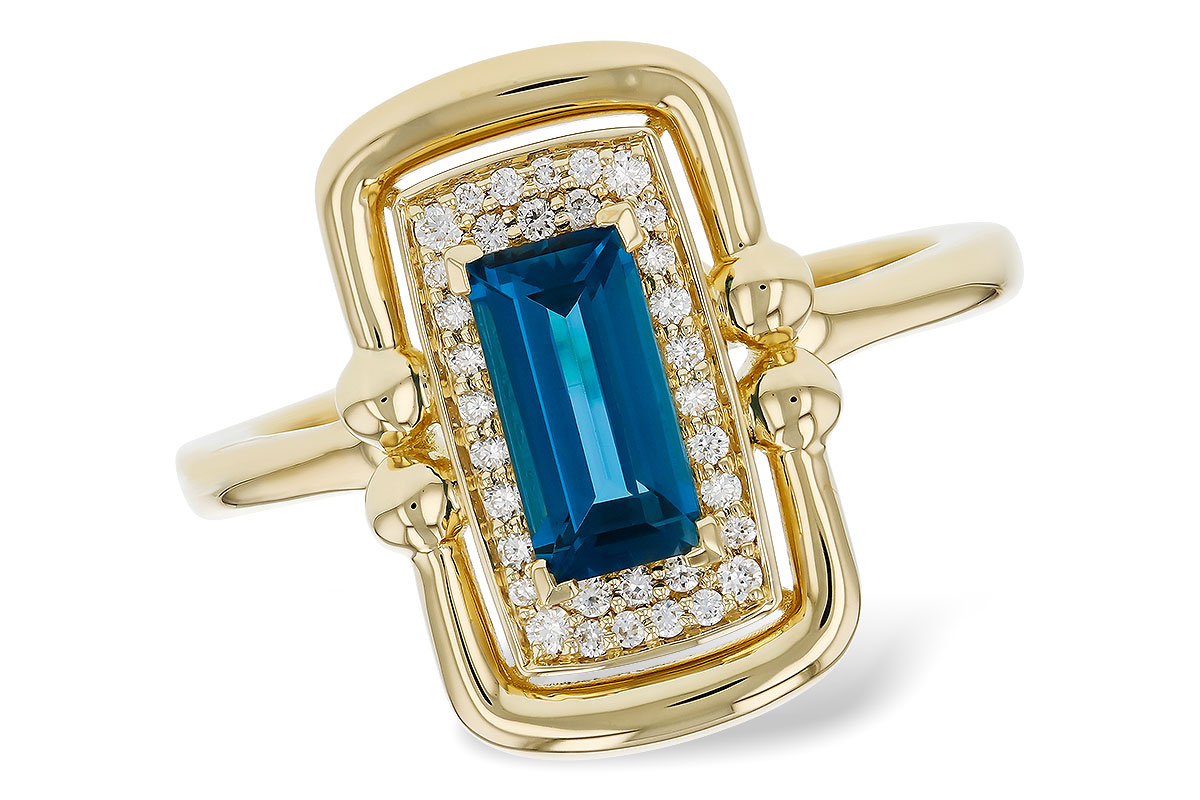 F293-64129: LDS RG .84 LONDON BLUE TOPAZ .96 TGW (8x4MM LBT)